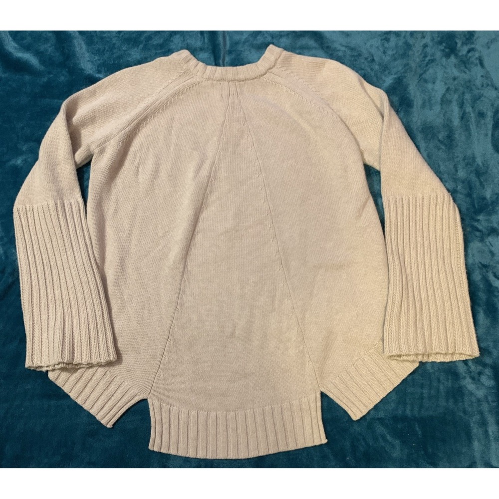 Tuckernuck Womens Oatmeal Finnegan Sweater‎ sz S Crew Neck Pullover High-Low Hem - Picture 5 of 6
